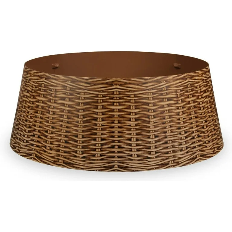 Chictail Christmas Live/Artificial Christmas Plastic Weaved Basket Design Tree Stand Collar Skirt... | Walmart (US)