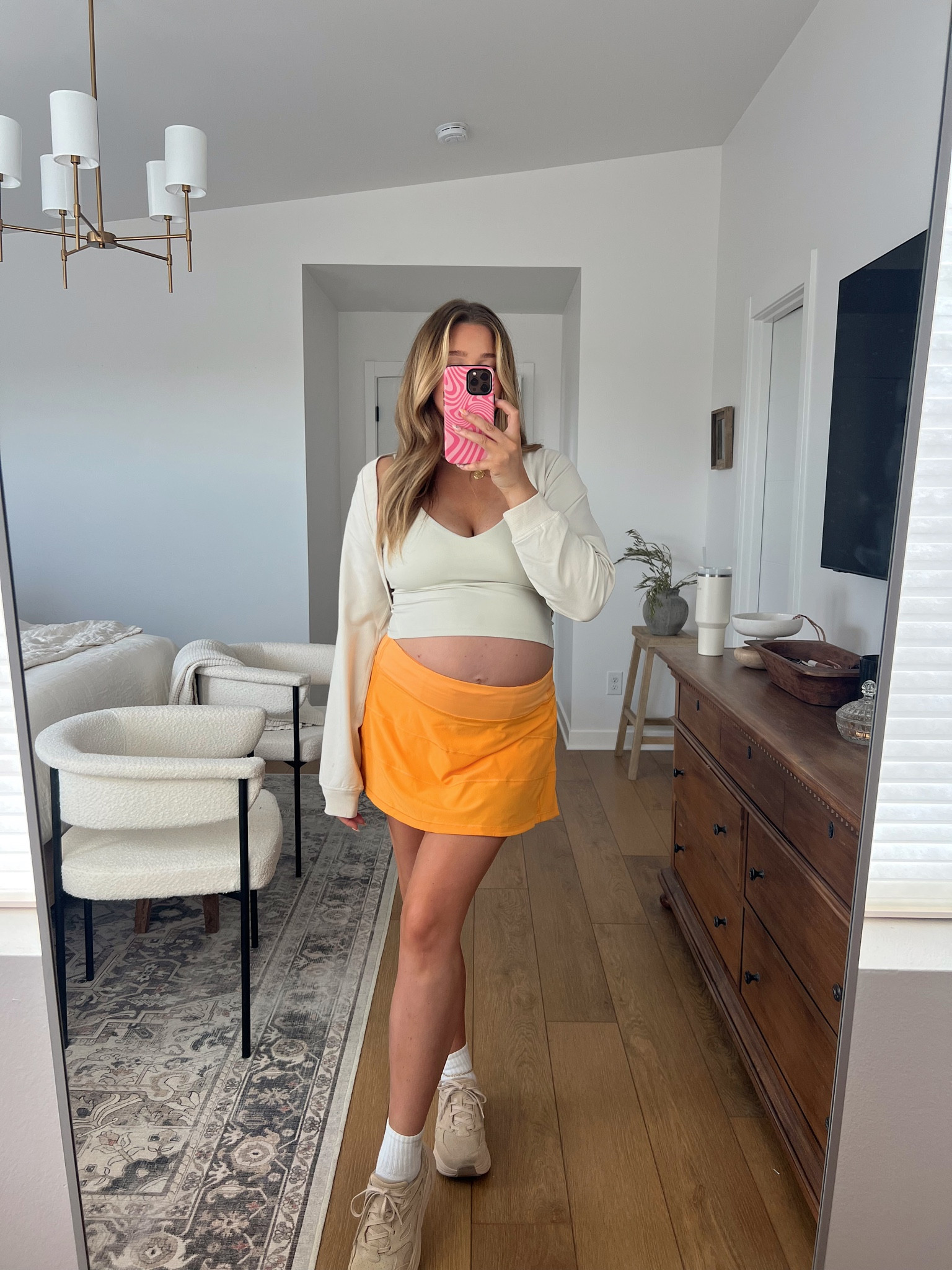 Skirt has built in shorts, front cinch, pack zip pocket (tts but went up to a 12 in pregnancy) + Align tank (size up in this one) and French Terry Long Sleeve Shrug is a super soft layering piece tts + hoka sneakers true to size 8. BRE20 for 20% off necklace from electric picks! 


Follow my shop @bresheppard on the @shop.LTK app to shop this post and get my exclusive app-only content!

#liketkit #LTKbump #LTKFitness
@shop.ltk
https://liketk.it/4e5nF

#LTKbump #LTKshoecrush