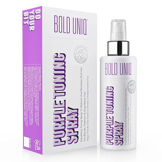 Blonde Toner Spray. Purple Leave In Toning Hair Treatment to Remove Brassy Surface Tones in Blond... | Amazon (US)