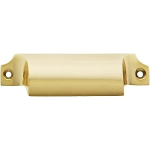 House of Antique Hardware R-08DE-136-UL Brass 3 3/4" Bin Pull in Unlacquered Brass | Amazon (US)