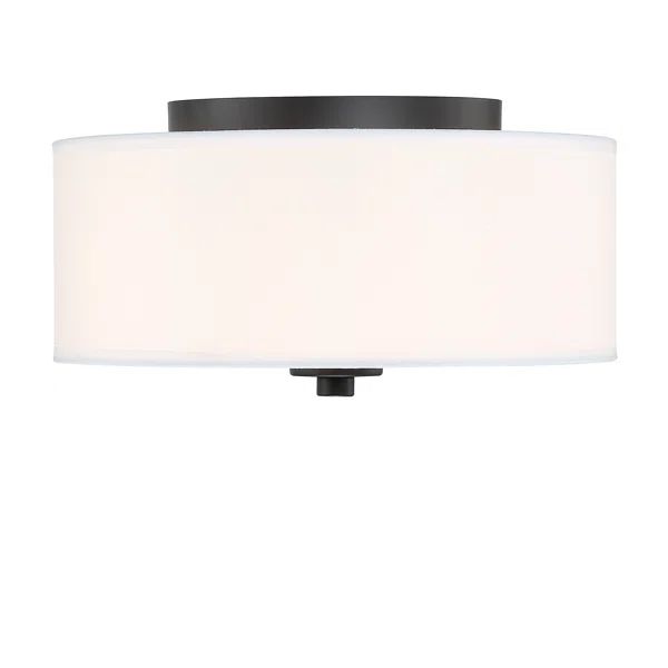 Dondie Flush Mount Ceiling Light Fixture with Fabric Shade | Wayfair North America
