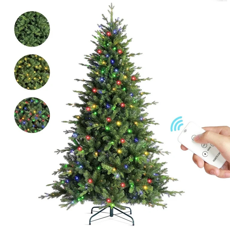 OasisCraft 7.5 ft Prelit Christmas Tree with 500 Color Changing Twinkly LED Lights 2082 PE&PVC Br... | Walmart (US)