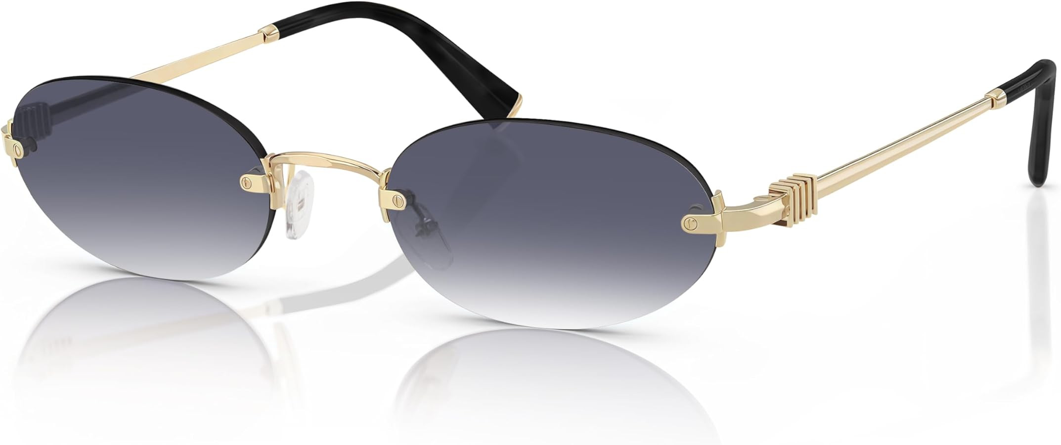 TYA Retro Small Oval Sunglasses for Women Men, 2026 Trendy Rimless Sun Glasses Fashion Narrow Sha... | Amazon (US)