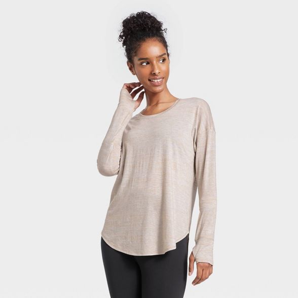 Women's Drop Shoulder Long Sleeve T-Shirt - All in Motion™ | Target