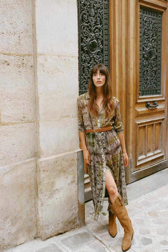 KNEE HIGH SPLIT LEATHER COWBOY BOOTS | Zara US