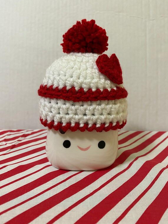 Valentine Marshmallow mug hat | Etsy (US)