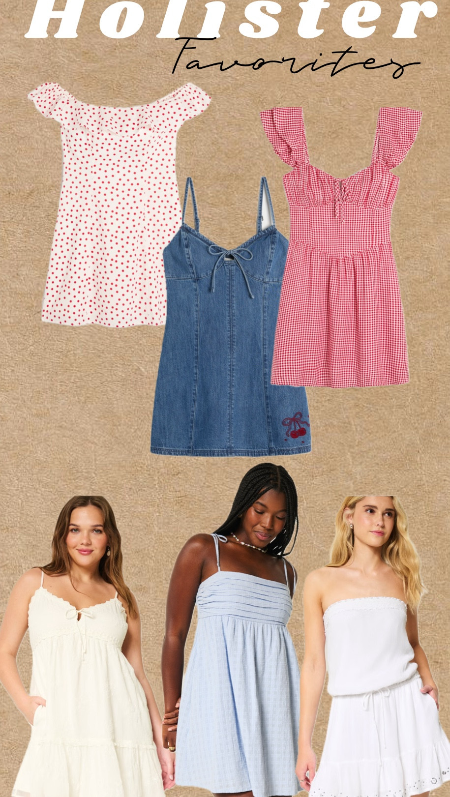 Holister top picks 👗

Summer dresses
Vacation outfit Trendy boy
Red dress
Denim dress
Gingham 
Babydoll 

#LTKStyleTip #LTKSaleAlert #LTKFindsUnder100
