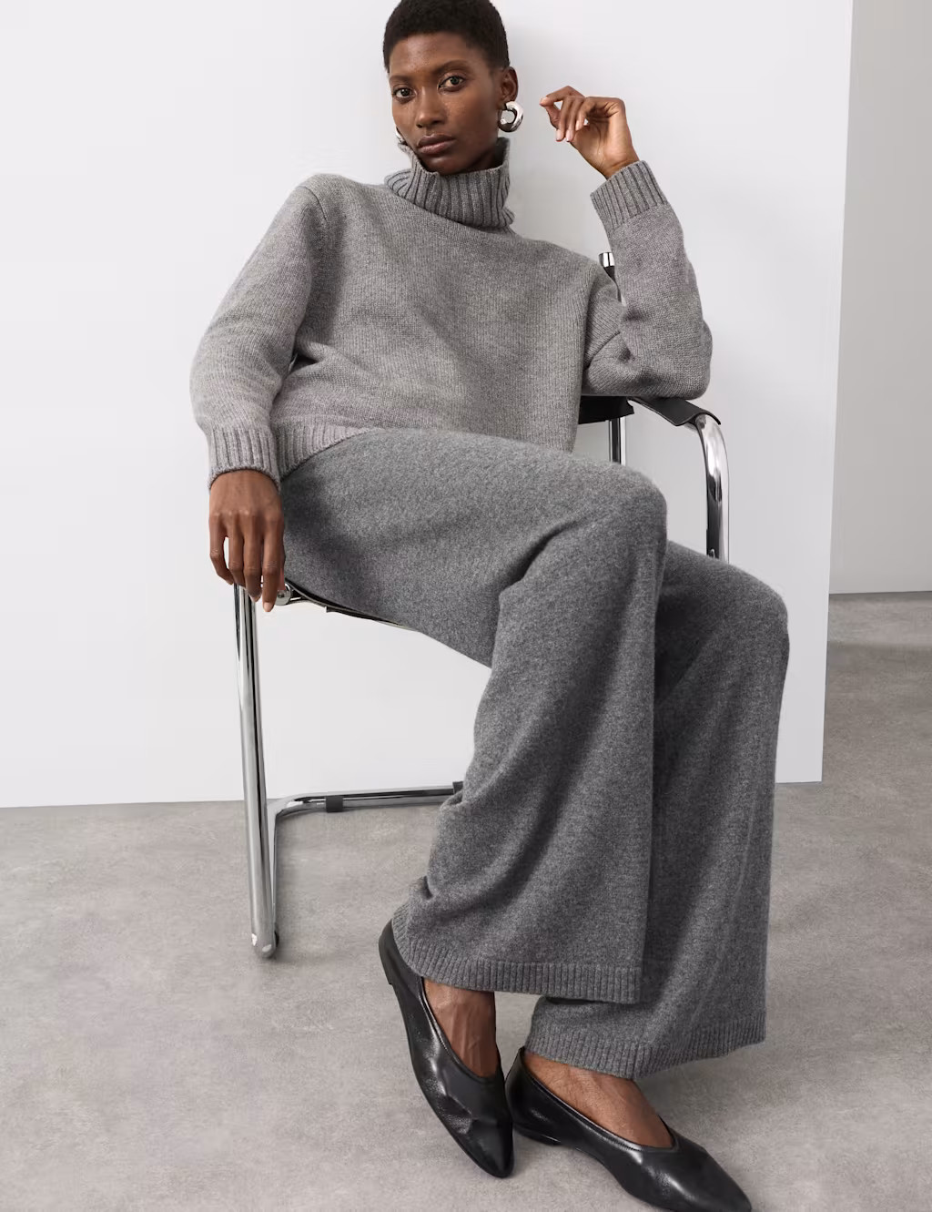 Pure Cashmere Wide Leg Trousers | Marks & Spencer (UK)