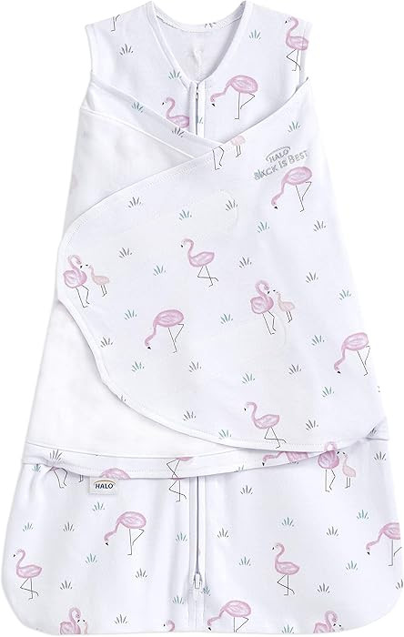 HALO 100% Cotton Sleepsack Swaddle, 3-Way Adjustable Wearable Blanket, TOG 1.5, Flamingos, Newbor... | Amazon (US)