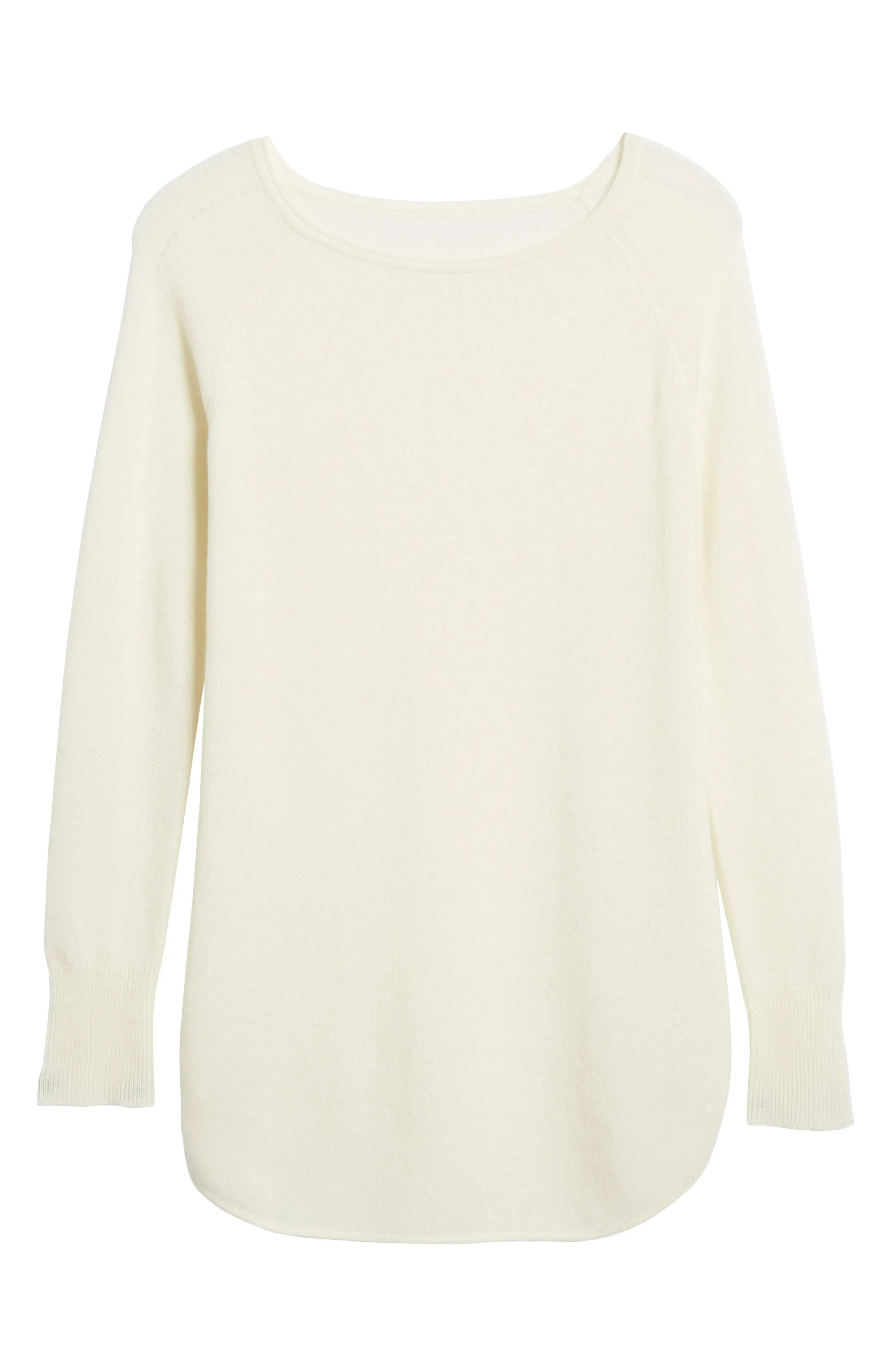 Shirttail Wool & Cashmere Boatneck Tunic | Nordstrom
