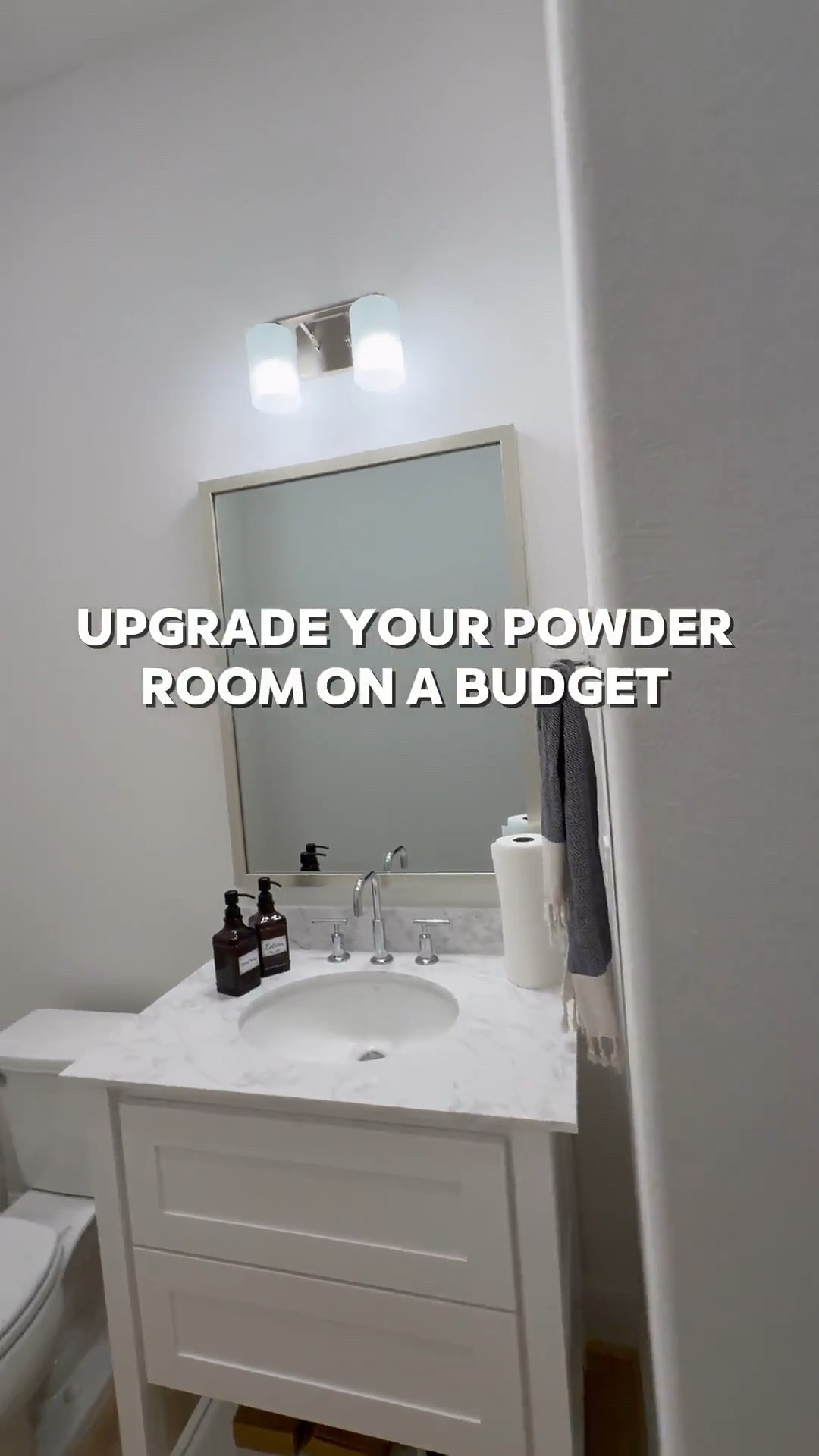 If you’re considering color drenching a room green, I’m telling you, THIS might be the perfect color for you … go for it! 🤍

Walls & Ceiling - flat finish
Baseboards - satin finish

I was apprehensive but I decided to paint the ceiling 😬 …. Surprisingly it made the room feel larger! 

I chose brass finishes to create a vintage feel…, modern vintage perhaps …??? 😆.. 

The mirror is 30x40 inches… 

I added a new light fixture and it now faces upward … which makes that wall feel taller!

I wasn’t in love with this builder grade vanity tbh😆, matter-fact, I wanted to change it… it wasn’t functional …but now i wanna keep it lol 😂… I added brass hardware, cute baskets, led light strips on the bottom and now it’s a whole new unit….. you can even add battery powered/rechargeable/plug in led light strips .. whatever fits your lifestyle 

Ok let’s talk about this stunning planter!!! …. We all love an olive tree don’t we? 😆 … and I wanted something tall and slim… this planter was… perfect plus it added to the moody feeling of the room 🥰

#bathroommakeover #powderroom #powderroomdesign #homedecorideas #beforeafter

#LTKSaleAlert #LTKStyleTip #LTKHome