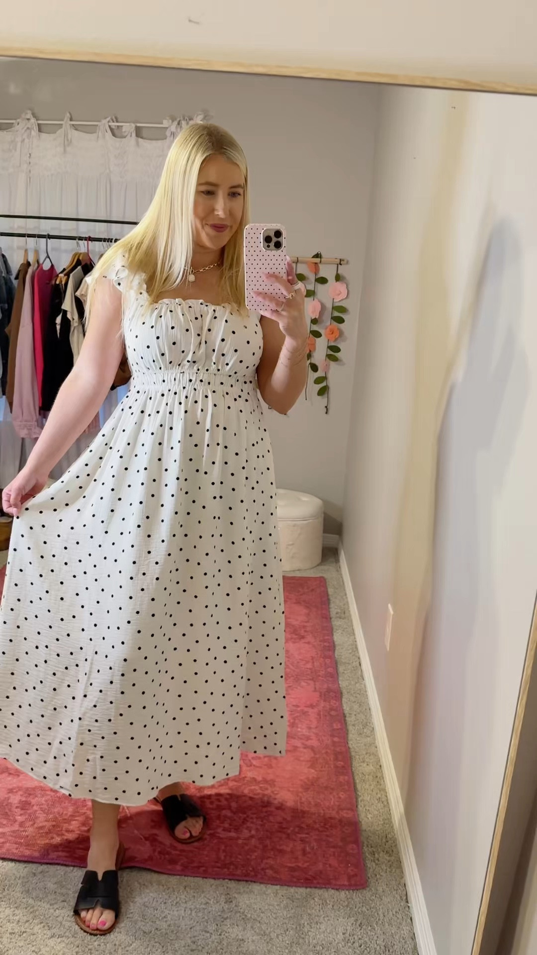 Polka dot dress for spring 🤍🖤👗

#LTKootd