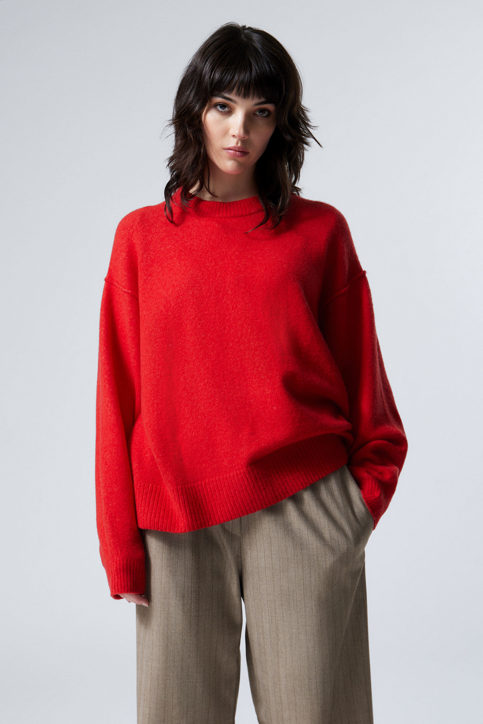 Relaxed Knitted Sweater | Weekday