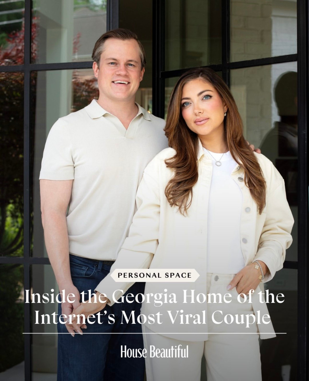 House beautiful interview ootd all white and cream denim Parke and Chanel Flats plus other options