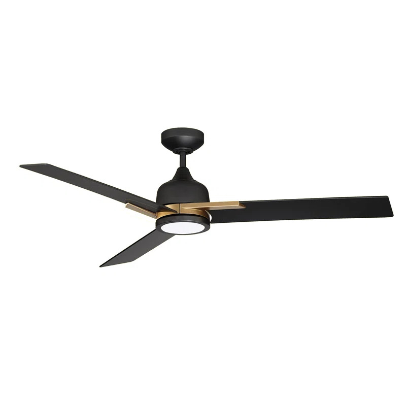 52'' Murakami 3 - Blade LED Standard Ceiling Fan with Remote Control and Light Kit Included | Wayfair North America