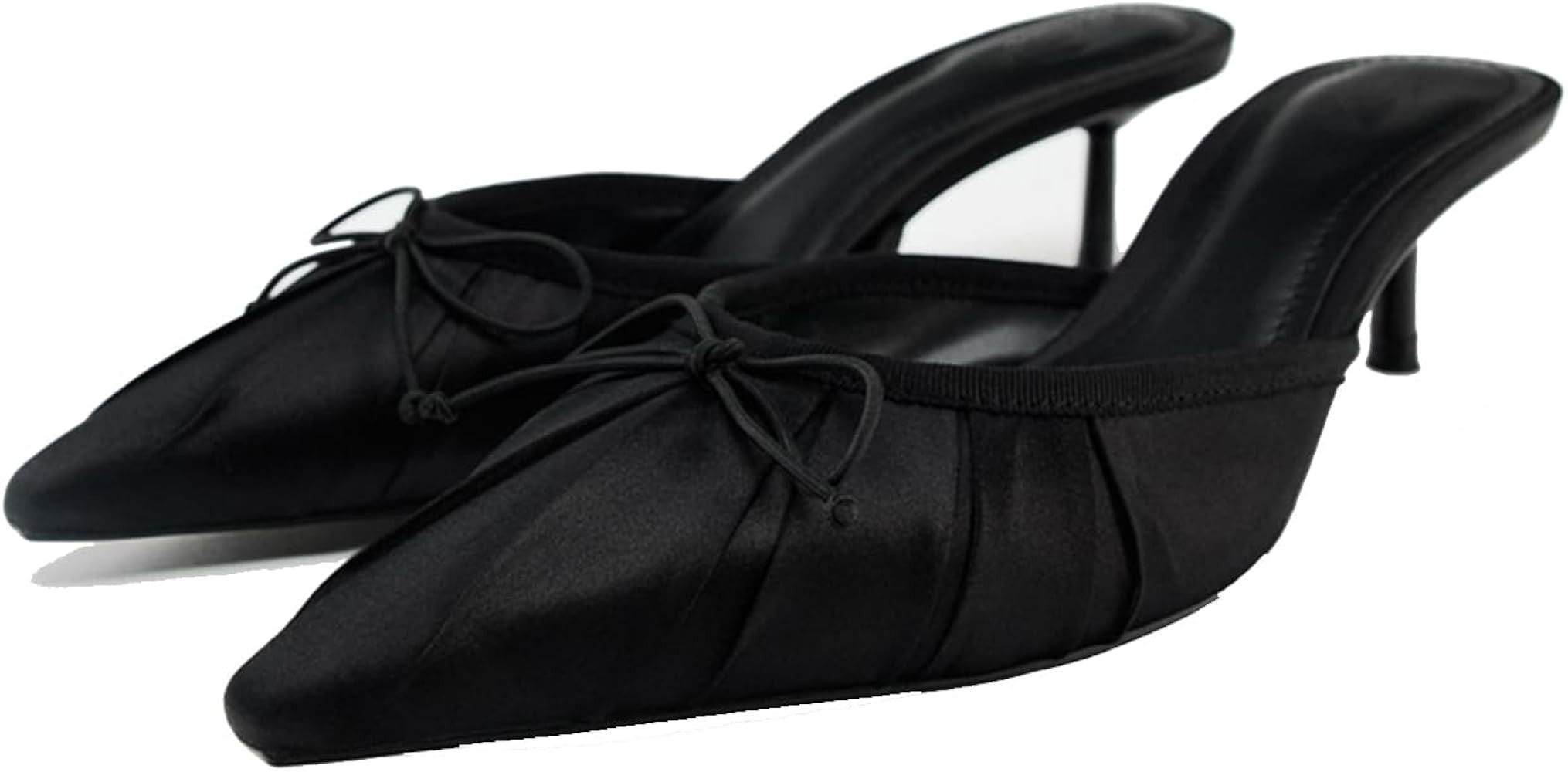 Kitten Heel Bow Mules for Women Slip On Mules | Amazon (US)