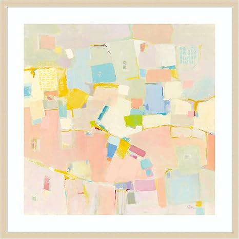 Amanti Art Block Party by Phyllis Adams Wood Framed Wall Art Print (33 in. W x 33 in. H), Svelte ... | Amazon (US)