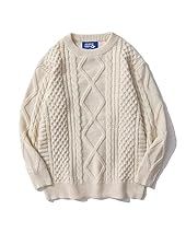 Aelfric Eden Oversized Knit Sweater Solid Vintage Pullover Sweater | Amazon (US)