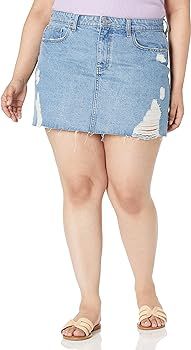 The Drop Women's Ansh Distressed Denim Mini Skirt | Amazon (US)
