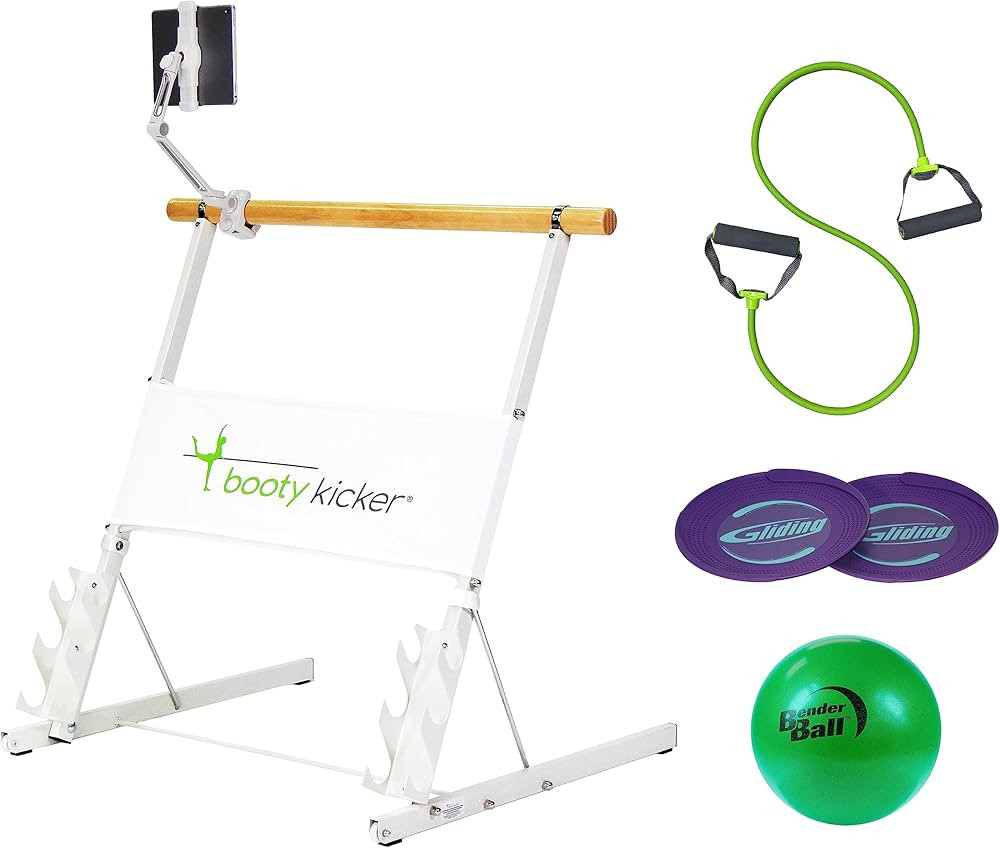 Portable Barre Bundle with Tablet Holder, Bender Ball, Gliding Discs, Exercise Band | Amazon (US)