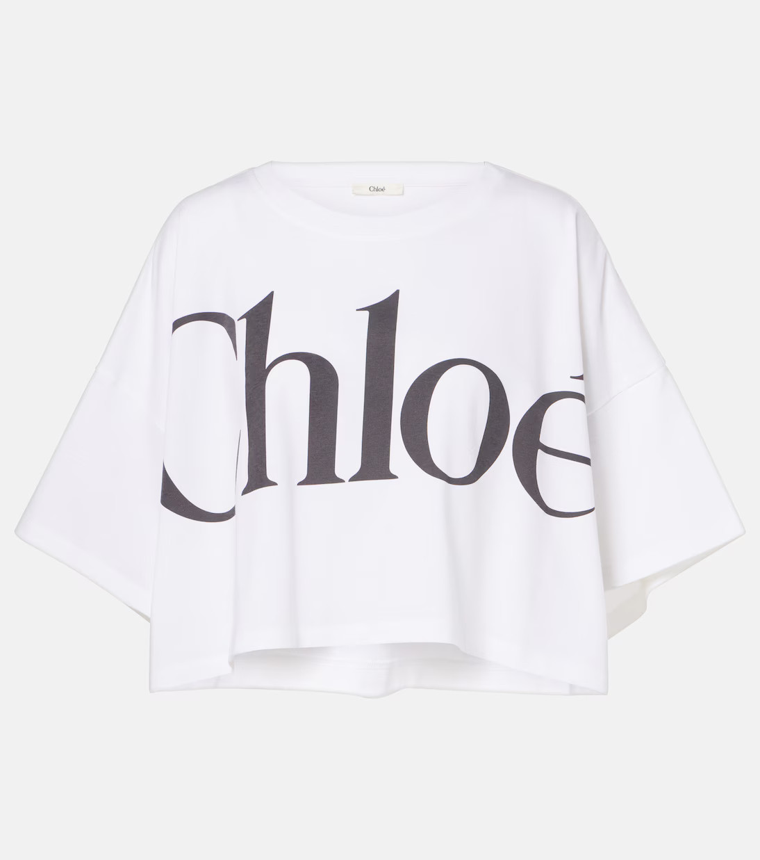 Logo cropped cotton jersey T-shirt | Mytheresa (US/CA)