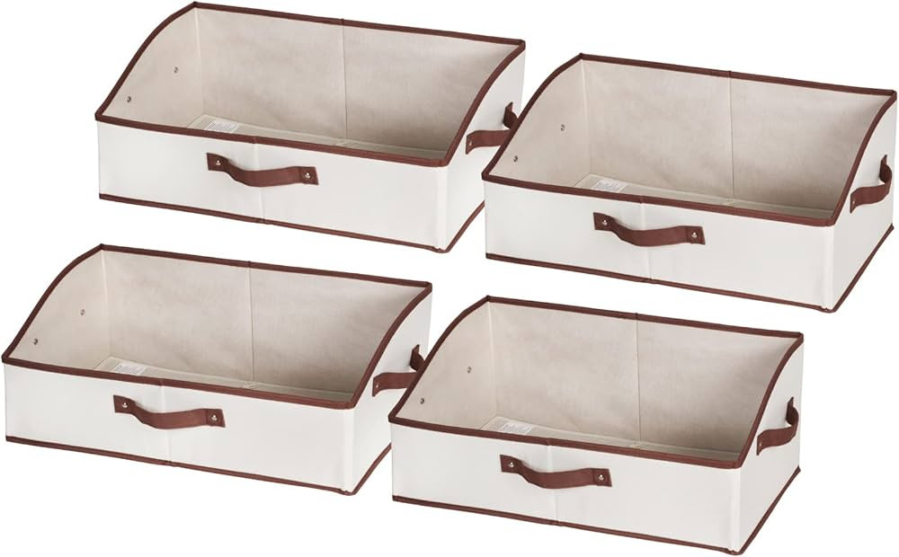 Kntiwiwo Closet Storage Bins Trapezoid Storage Baskets Fabric Foldable Storage Bins for Shelves, Clo | Amazon (US)