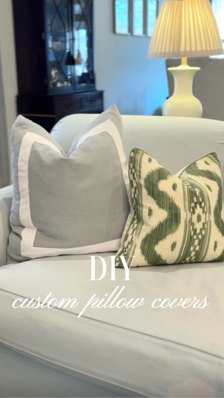 DIY custom pillows!!🤍✨

I fell in LOVE with the custom mitered edge tape trim pillows on @sjbaileycurated ‘s cute new sofa, but since the shop she ordered them from was taking a break I thought I’d try making them myself!!🤍 

I can’t tag her, but sewsassystyle on TikTok has a wonderful tutorial on how to sew the mitered edges!

The supplies I used are linked in my ShopMy and LTK!🤍

#custompillow #interiordesign #decorating #sewing #diy