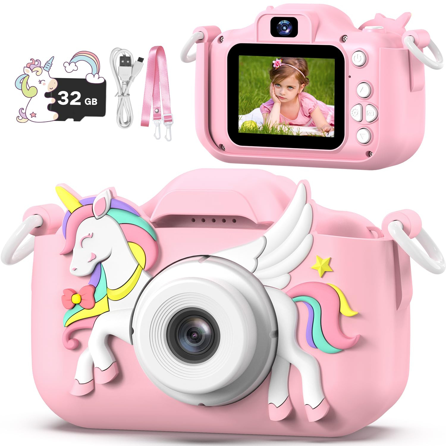 Masterbee Children's Camera Toys for Girls & Boys, 3-12 Years - 1080P HD Video Kids Digital Camer... | Amazon (US)