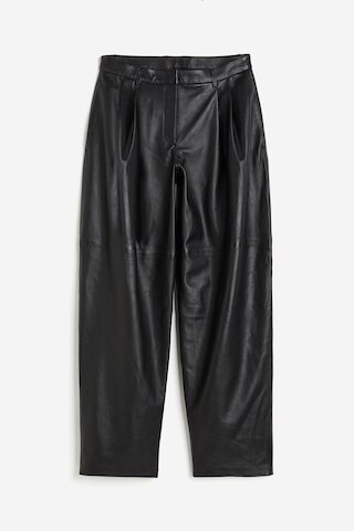 H & M - Lederhose in Relaxed Fit - Schwarz - Damen | H&M (DE, AT, CH, NL, FI)