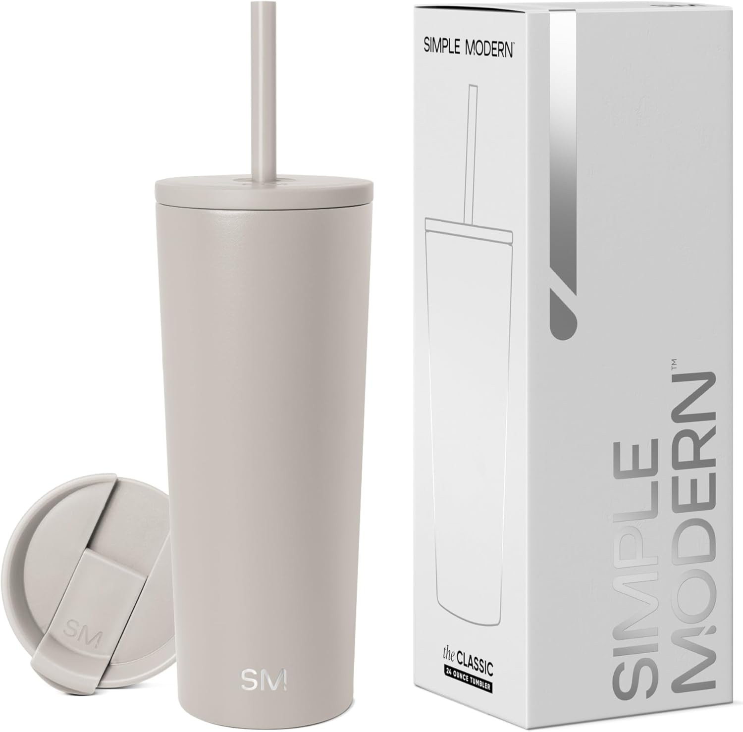 Simple Modern Insulated Tumbler with Lid and Straw | Iced Coffee Cup Reusable Stainless Steel Wat... | Amazon (US)