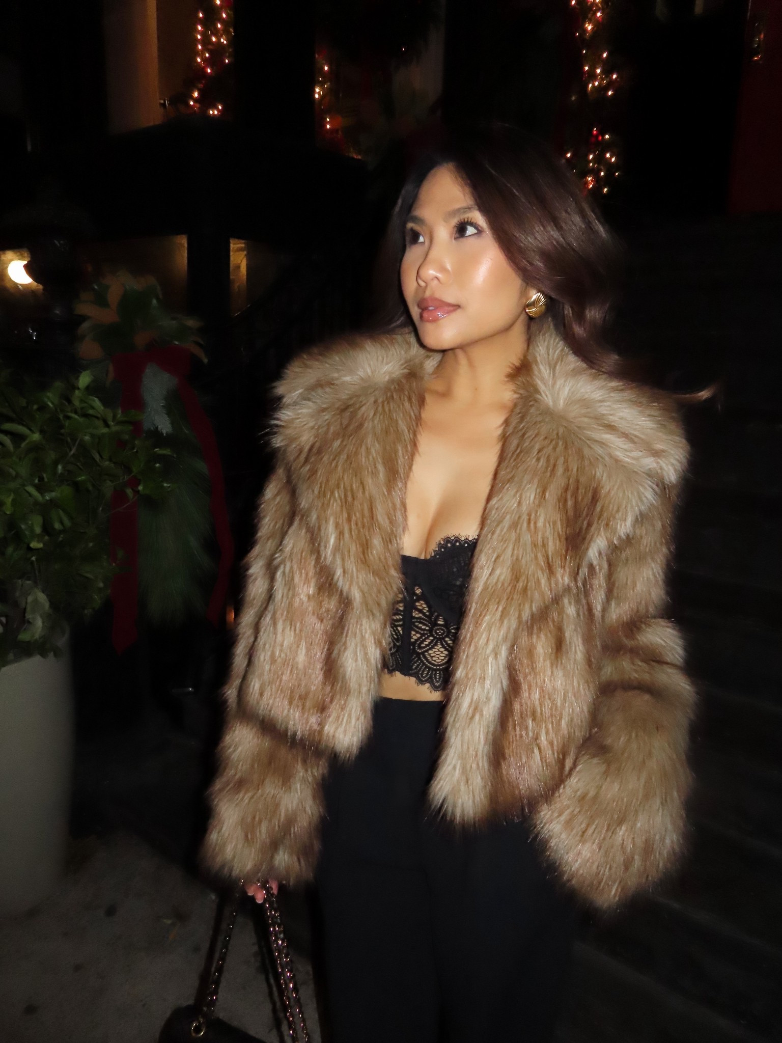 This cropped faux fur jacket has been on repeat all fall 😍 wearing a small

Outfit sizing details:
Faux fur jacket - wearing small 
Bustier top - tts, xs
Pants - sized up, 2 short
Heels - tts

#LTKFindsUnder100 #LTKPetite #LTKHoliday