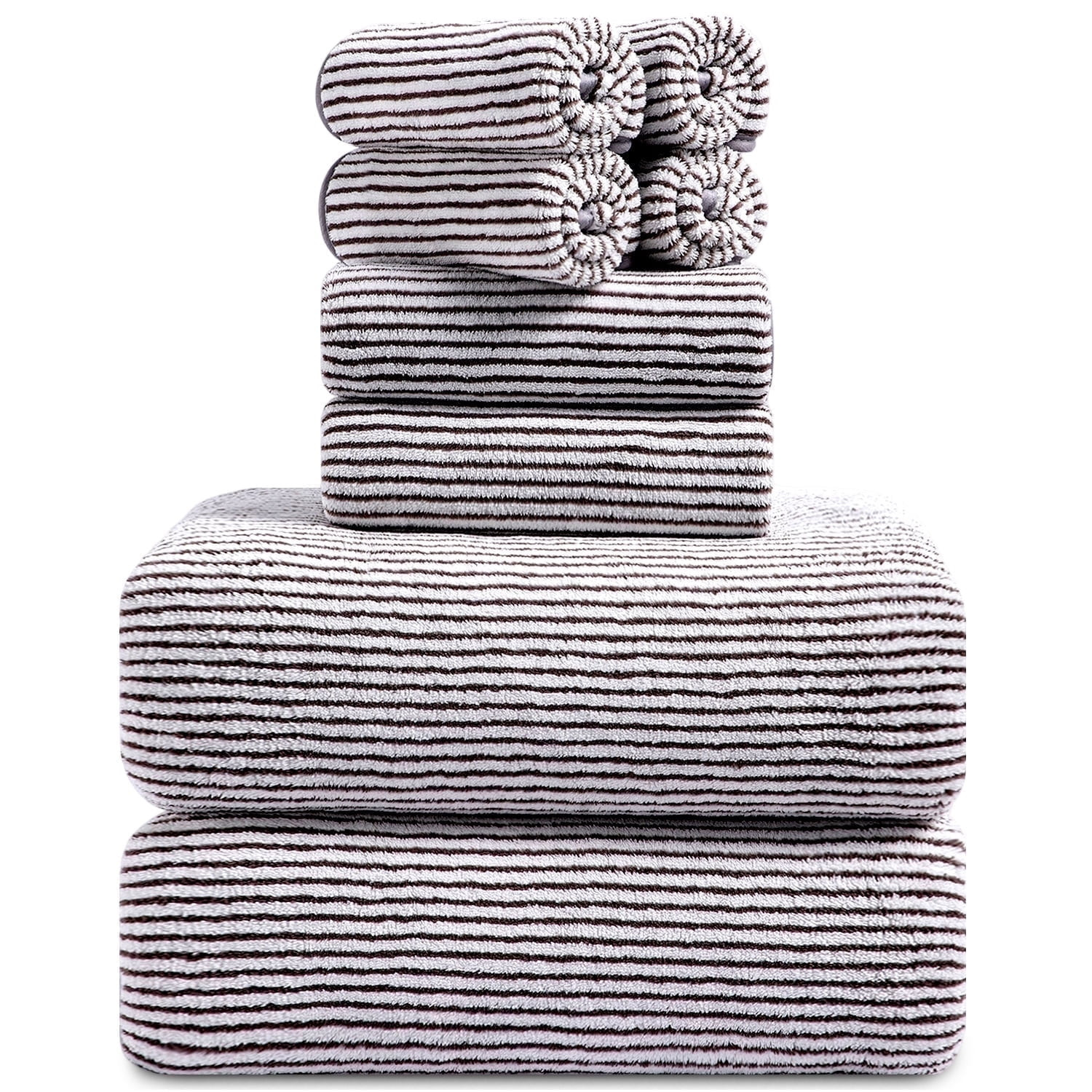Smuge 8 Piece Extra Large Bath Towel Sets, 2 Large Bath Towels , 2 Hand Towels, 4 Washcloths, Sof... | Walmart (US)