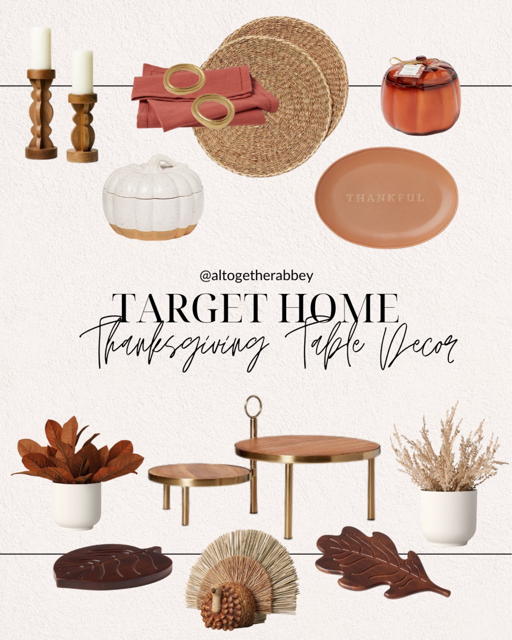 Fall & Thanksgiving Table decor 🍂
#Falldecor2023 #Fallhomedecor #thanksgiving #thanksgivingmeal #fallvibes #bohofalldecor #neutralaesthetic #bohoaesthetic #homedecorideas #autumndecor #targethome #shopmyLTK

#LTKHoliday #LTKHalloween #LTKparties