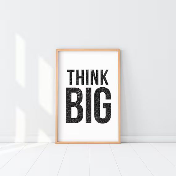 Think Big Print, Think Big Poster, Think Wall Art, Think Big Art, Kids room art decor, Starry Thi... | Etsy (US)