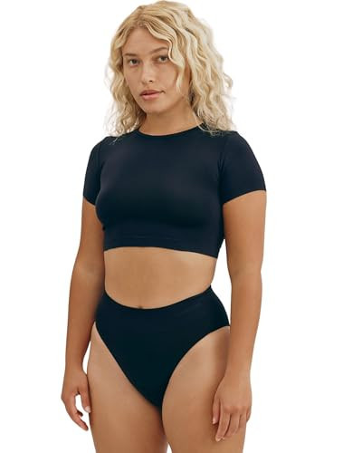 Organic Basics Women's Smooth Crop Short Sleeve Tee, BlackSmall | Amazon (US)