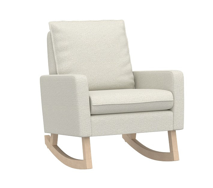Paxton Convertible Rocker, Chenille Plain Weave, Washed Ivory, Natural | Pottery Barn Kids
