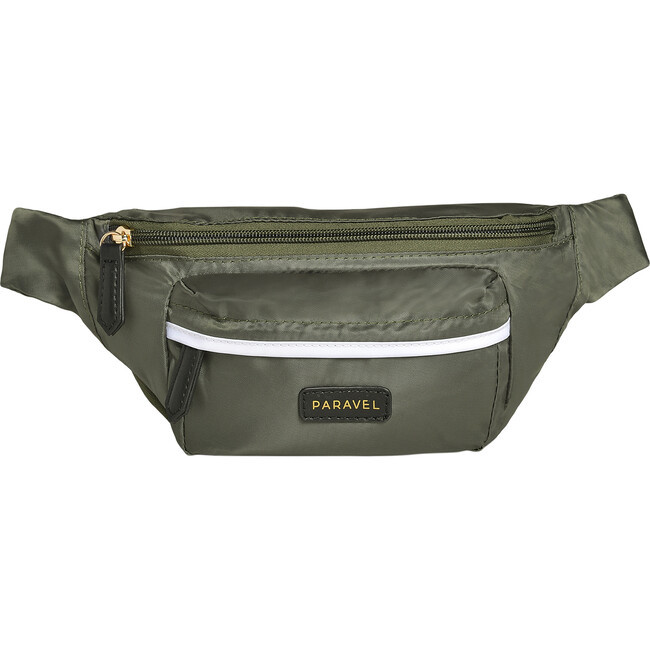 Monogrammable Fold-Up Belt Bag, Safari Green | Maisonette