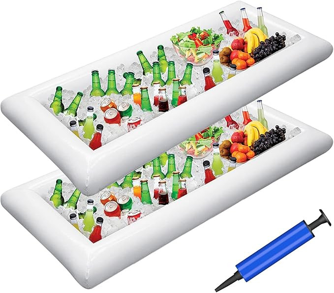 Jasonwell Inflatable Serving Bars Ice Buffet Salad Serving Trays Food Drink Holder Cooler Contain... | Amazon (US)