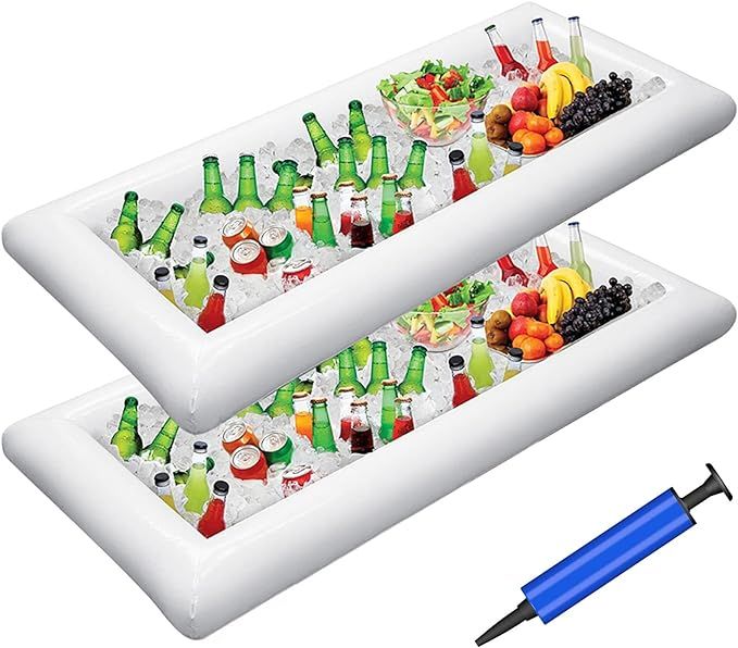 Jasonwell Inflatable Serving Bars Ice Buffet Salad Serving Trays Food Drink Holder Cooler Contain... | Amazon (US)