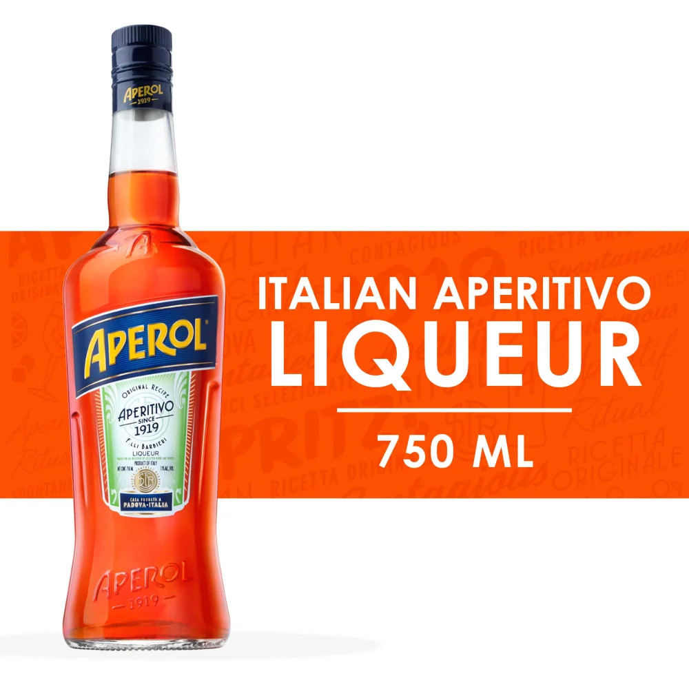 Aperol Italian Liqueur, 750 ml Bottle, 11% ABV - Walmart.com | Walmart (US)