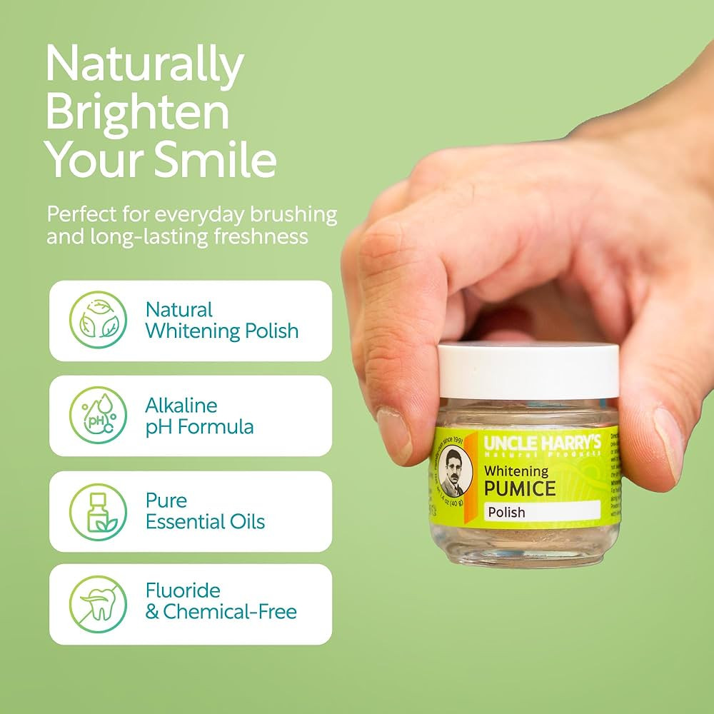 Uncle Harry\u2019s Natural Products Whitening Toothpaste Polish, Alkalizing Antiseptic Tooth Poli... | Amazon (US)
