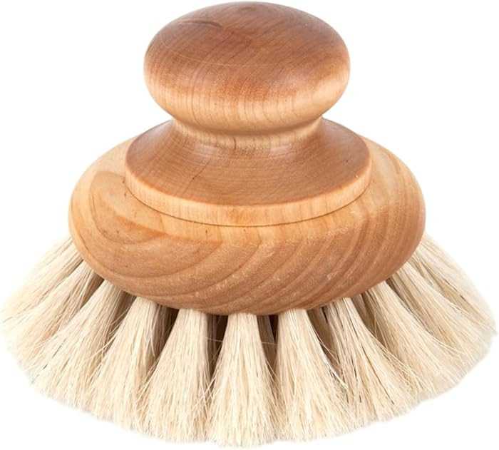 Iris Hantverk Birch and Horse Hair Round Dish Brush with Knob | Amazon (US)