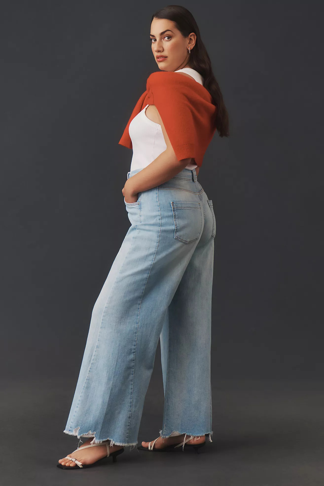 The Adi Regenerative Cotton Mid-Rise Flare Jeans by Pilcro | Anthropologie (US)