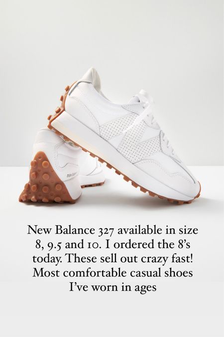 White new balance 327 sneakers available in a few sizes. Evereve tennis shoes 

#LTKSeasonal #LTKshoecrush #LTKstyletip