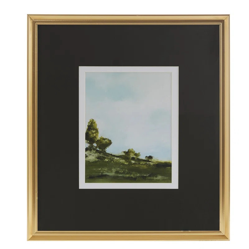 Martha Stewart Across The Plains 1 Framed Glass Wall Art Double Mat | Wayfair North America