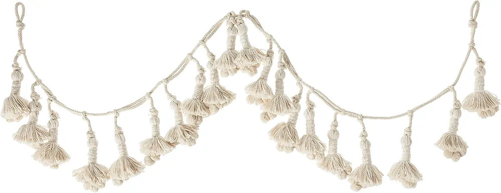 Creative Co-Op 72" L Handwoven Cotton Tassel Garland | Amazon (US)