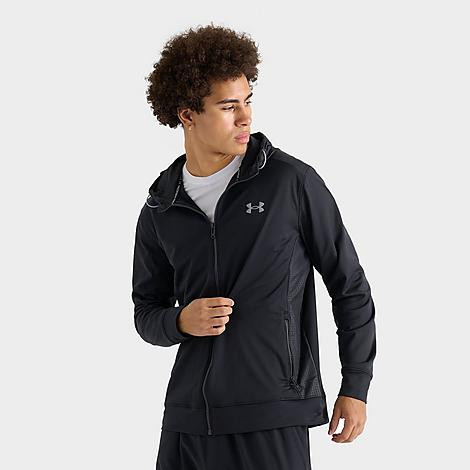Under Armour Men's Brawler Full-Zip Hoodie in Black/Steel Size: Small | Finish Line (US)