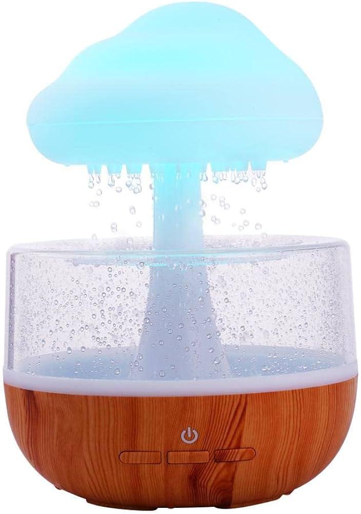 Rain Cloud Humidifier Water Drip 400ml, Essential Oil Diffuser with 7 Colors LED Lights,Nano Mist... | Amazon (US)