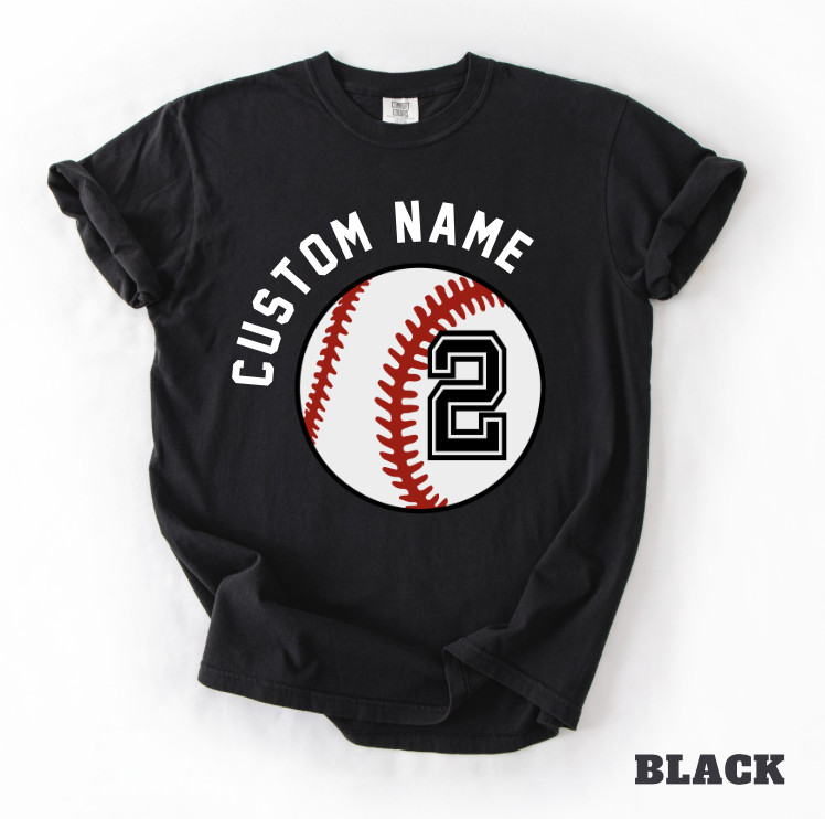 Custom Number Baseball T-Shirt — BECK + PALM BECK+PALM | BECK+PALM