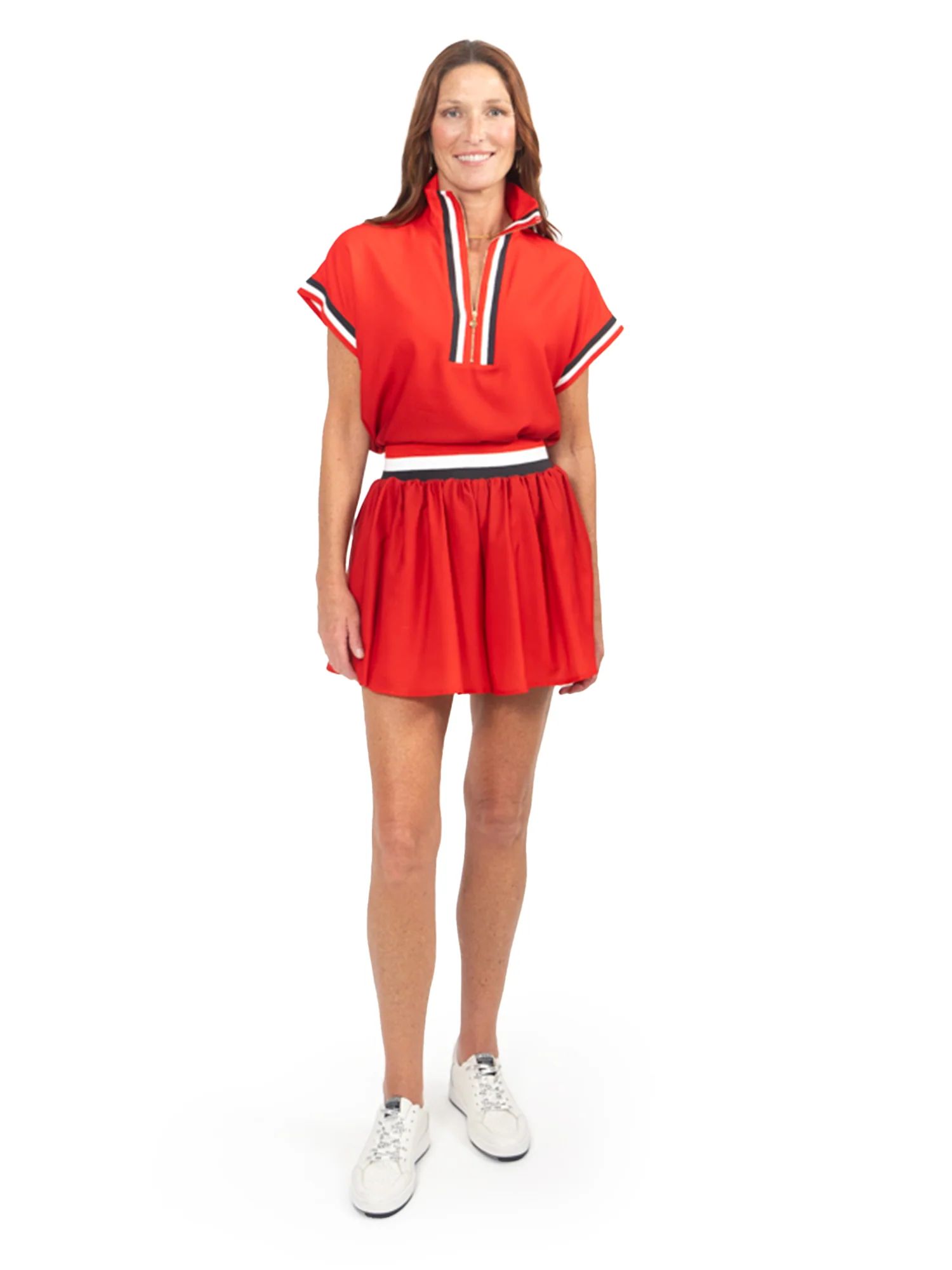 Swing Short - Red Varsity Ombre | Emily McCarthy